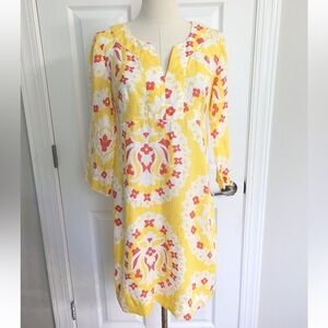 Floral Yellow and Pink Women's Dress